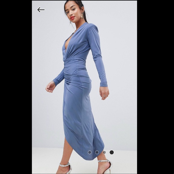 ASOS JOHN ZACK Wrap Maxi Dress - Picture 2 of 4